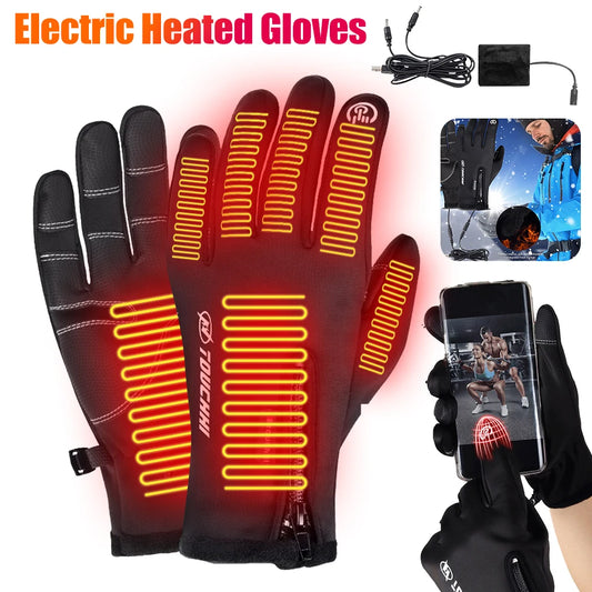 Windproof Rechargeable Touch Screen Winter Gloves