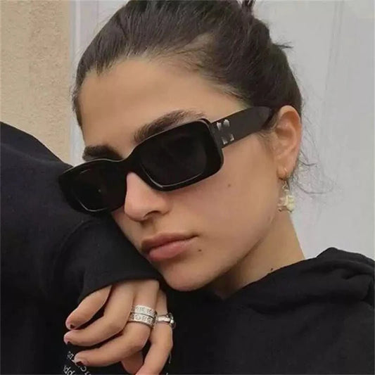 Retro Rectangle Cycling Sunglasses for Men and Women UV400 Protection