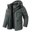 Thickened Multi-Pocket Mid-Length Casual Coat