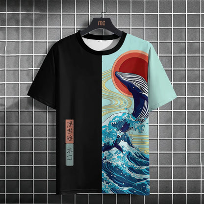 Unisex Japanese Samurai Cat 3D Printed T-shirt
