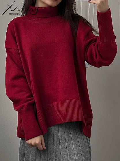 Oversized Turtleneck Sweater for Women