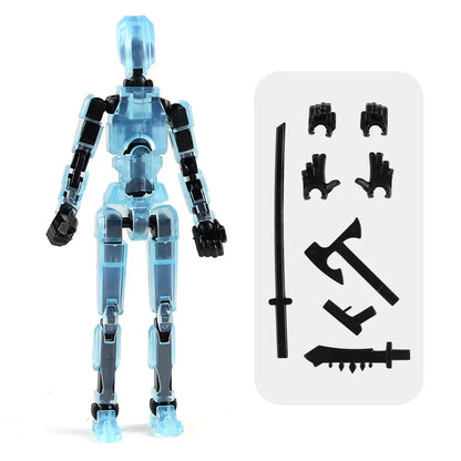 DIY Luminous T13 Multi-Jointed Movable Robot & Dog Action Figures