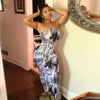Sexy Slim Fit Printed Bandage Long Dress