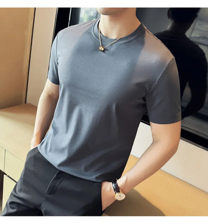 Men's Summer Ice Silk Cotton T-Shirt