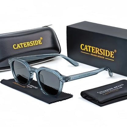 Retro Polarized Sunglasses for Men and Women with Ultralight TR90 Frame