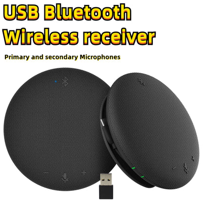 Wireless Bluetooth Conference Microphone & Speaker – 360° USB Speakerphone with 5M Pickup