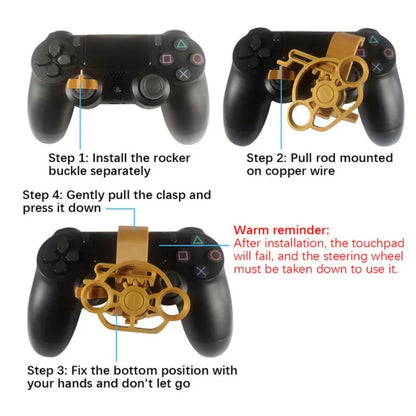 Mini Racing Wheel Controller for PS4 - 3D Printed Game Accessory