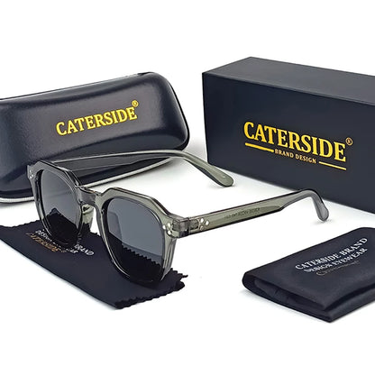 Retro Polarized Sunglasses for Men and Women with Ultralight TR90 Frame