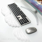 Ergonomic Angel Wing Keyboard & Mouse Pad Set for Wrist Support