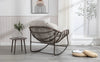 Comfy Wicker Egg Chair with Thick Cushion for Outdoor Relaxation