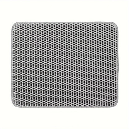 Large Waterproof Cat Litter Mat with Double Layer Honeycomb Design
