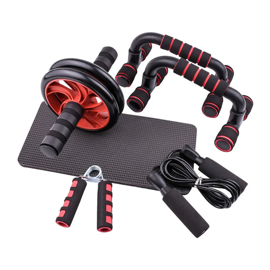 Silent Ab Roller & Jump Rope Set for Total Body Workout