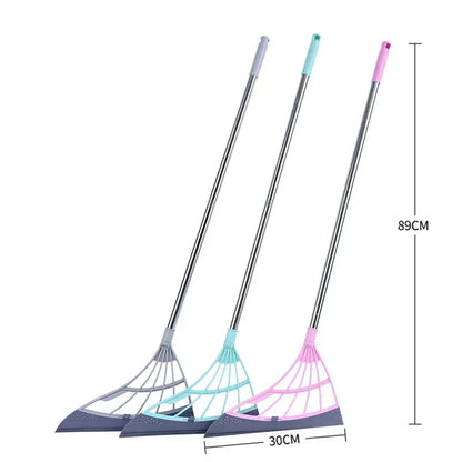 Silicone Floor Broom for Hair and Dust, Non-Stick Sweeper for Bathroom