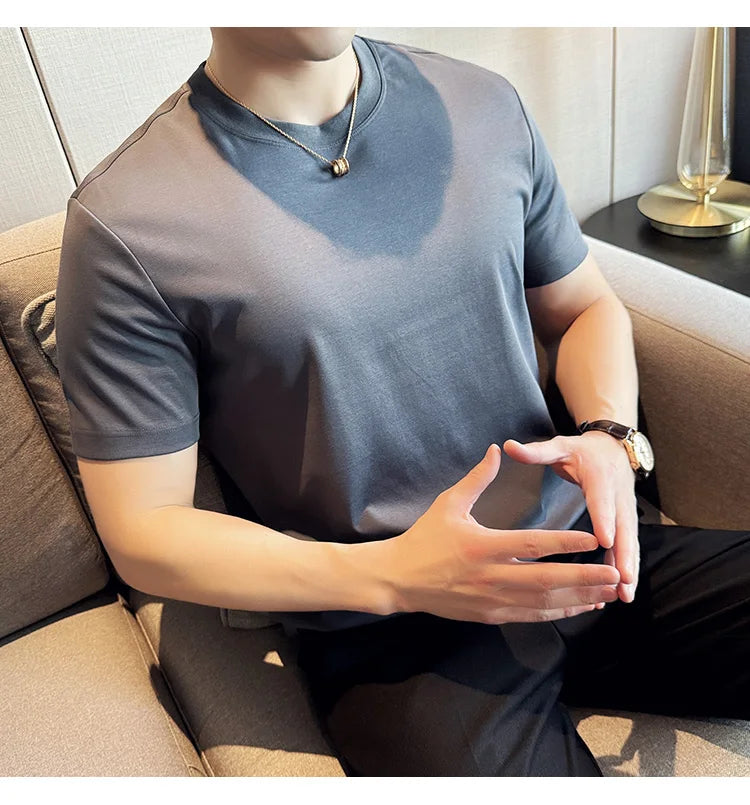 Men's Summer Ice Silk Cotton T-Shirt