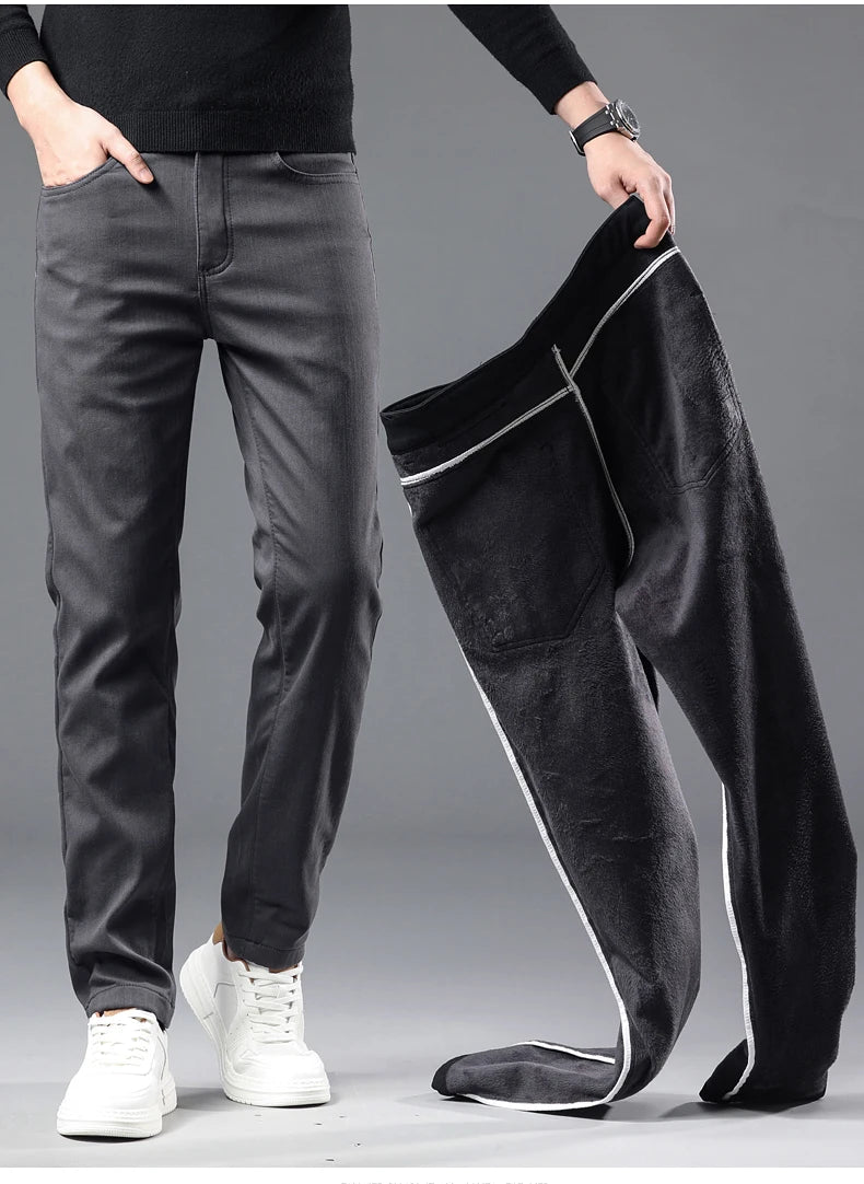 HIQOR Men's Fleece-Lined Winter Pants