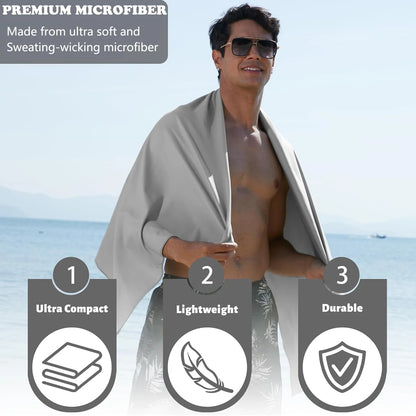 Quick-Dry Microfiber Travel Towel 40x80cm for Gym, Beach, and Camping