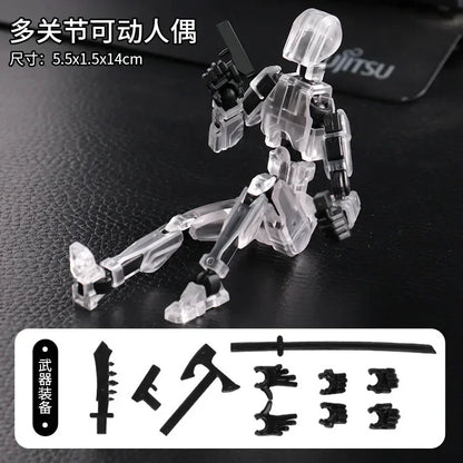 DIY Luminous T13 Multi-Jointed Movable Robot & Dog Action Figures