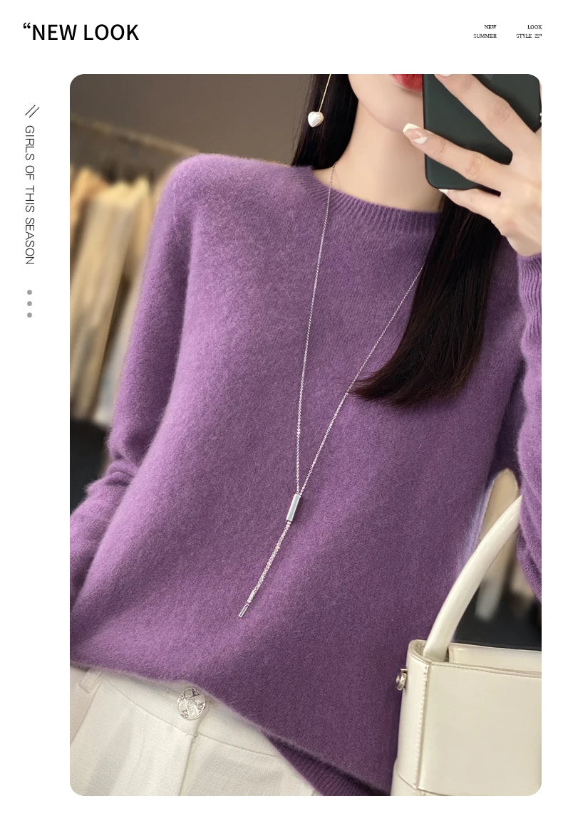 Luxurious 100% Merino Wool Cashmere Women's Sweater