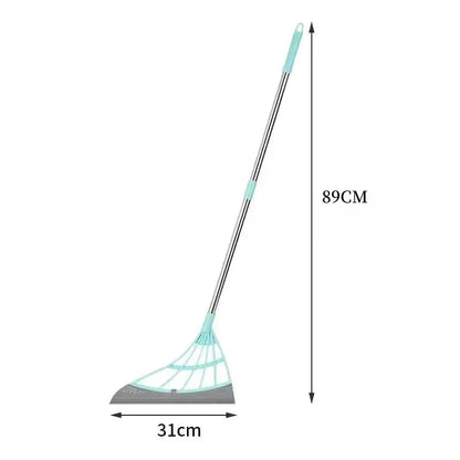 Silicone Floor Broom for Hair and Dust, Non-Stick Sweeper for Bathroom