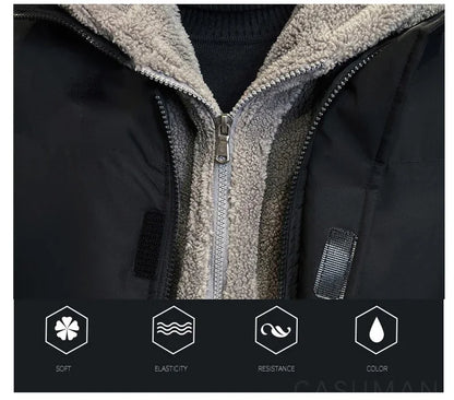 TFETTERS Autumn Winter Zip-up Hooded Parka Jacket