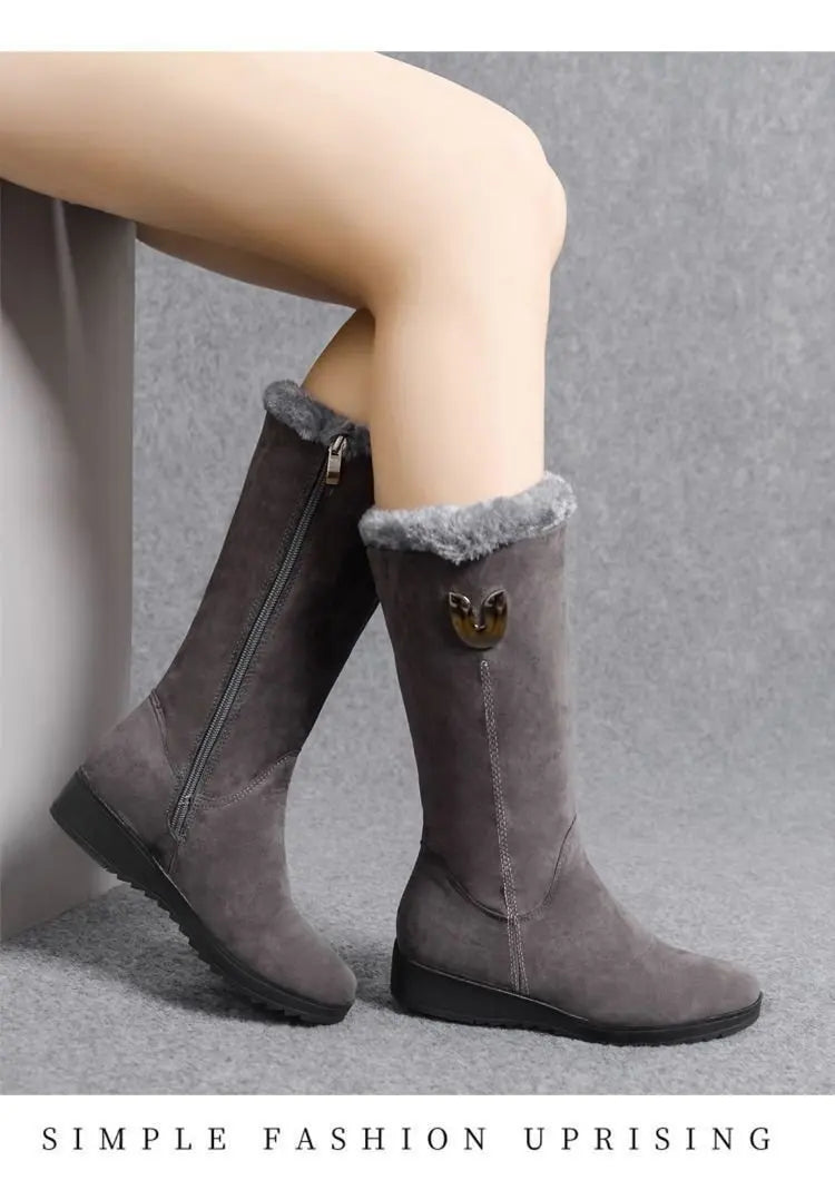 Warm Chelsea High Fur Boots for Women