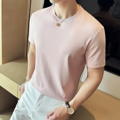 Men's Summer Ice Silk Cotton T-Shirt