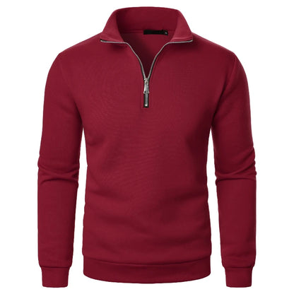 Men’s High Neck Half Zipper Sweatshirt