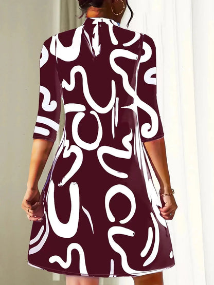 Women’s Fashion Print Mini Dress