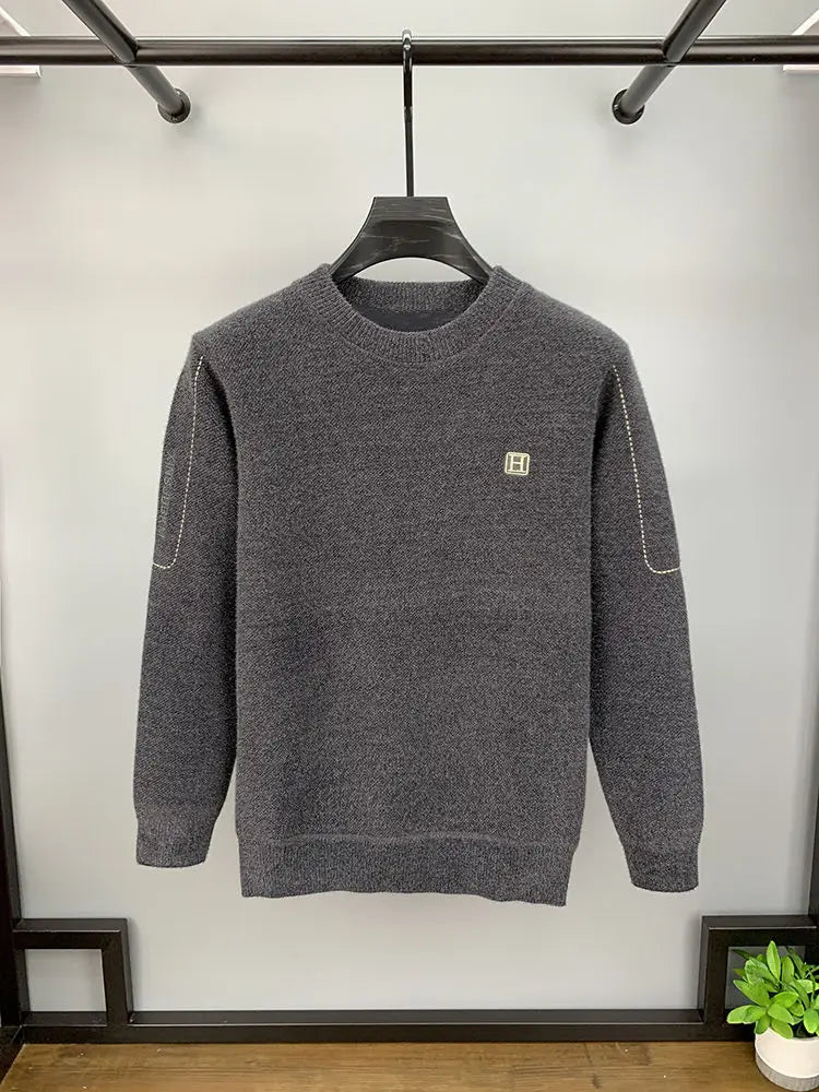 Winter Men's Warm Fleece Sweater O-Neck