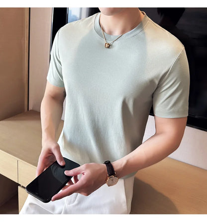 Men's Summer Ice Silk Cotton T-Shirt
