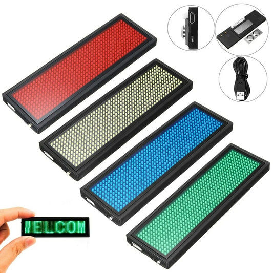 Bluetooth LED Name Badge – Programmable Scrolling Message Display