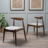 Francie Fabric Dining Chairs with Oak Finish