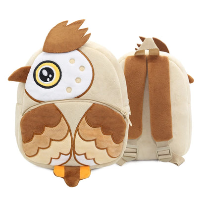 Cute Cartoon Animal Plush Backpack for Kindergarten Kids