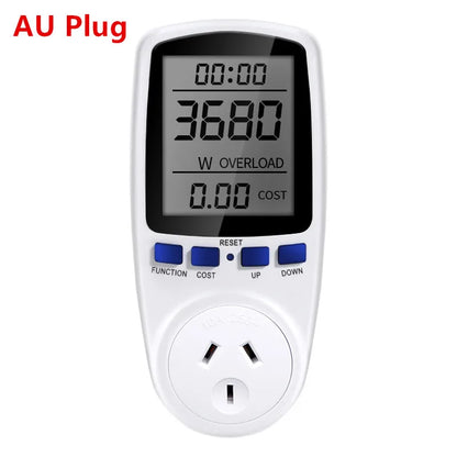 Digital Voltage & Power Meter – Energy Consumption Monitor with Multi-Plug Support