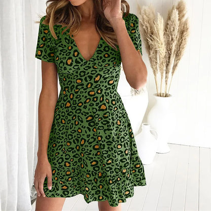 Casual Summer Lotus Leaf Edge Dress