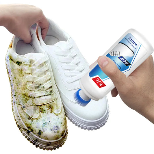 White Shoe Cleaner Foam for Stain Removal and Yellow Edge Whitening