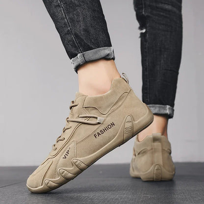 Men’s Casual Ankle Boots –  Non-Slip Khaki Work Sneakers