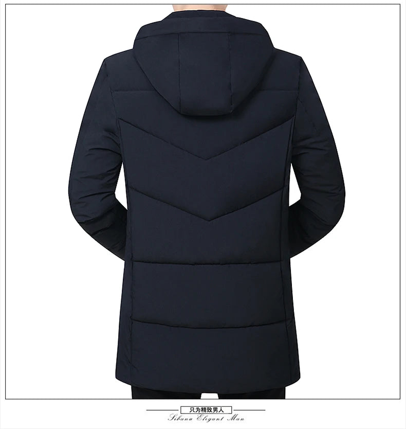 Men's Hooded Winter Down Cotton Coat - Warm & Stylish