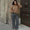 Retro Knit Pullover for Women – Casual Loose Sweater