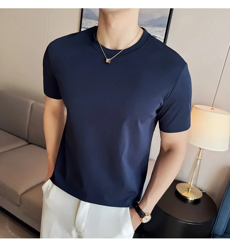 Men's Summer Ice Silk Cotton T-Shirt