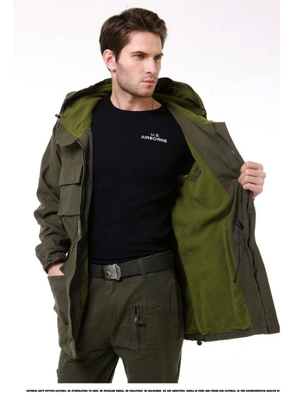 US Military Fleece Tactical Windbreaker Jacket