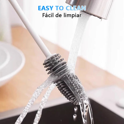 Silicone Baby Bottle Cleaning Brush Long Handle Cup Scrubber for Home Use