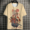 Unisex Japanese Samurai Cat 3D Printed T-shirt