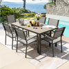 Weatherproof Table & 6 Stackable Chairs for Garden