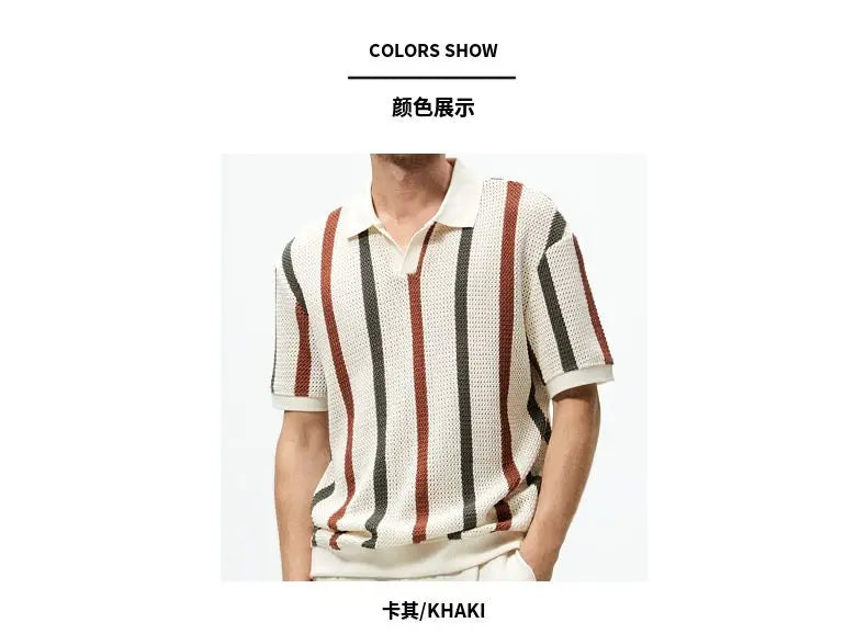 Summer Hollow Knitted Shirt