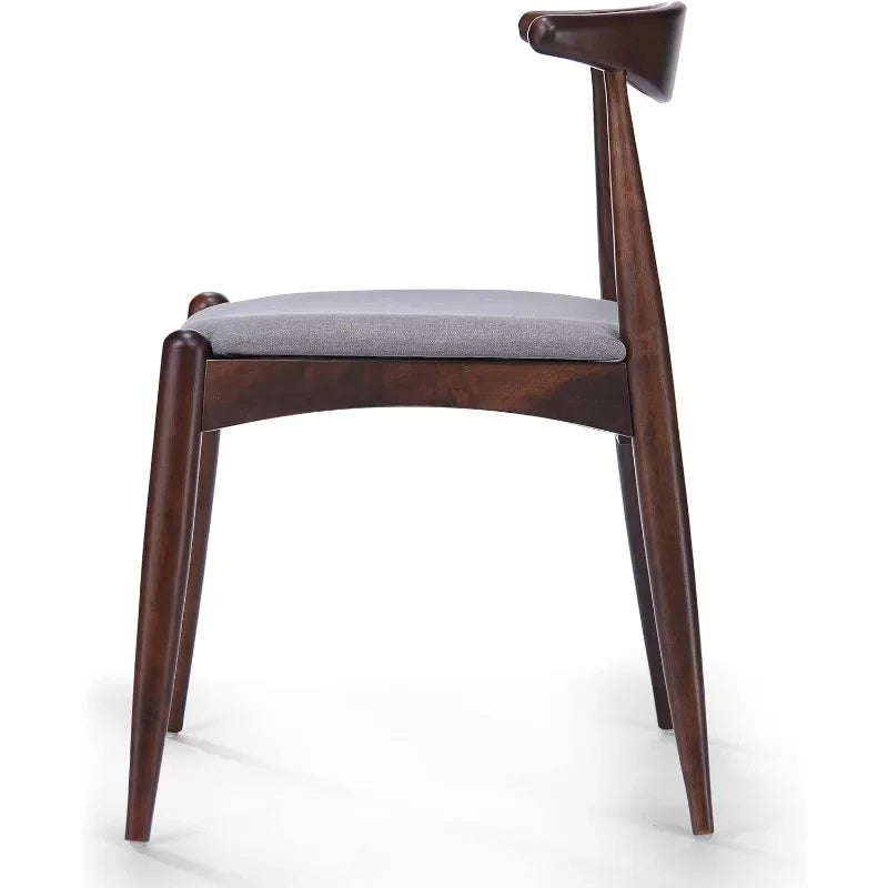 Francie Fabric Dining Chairs with Oak Finish