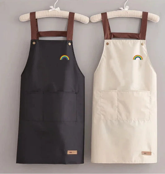 Waterproof Kitchen Apron with Large Pocket for Cooking and Restaurant Use