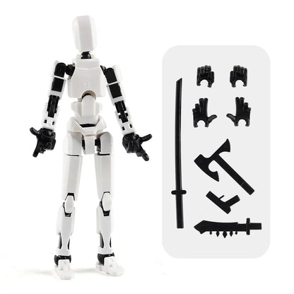 DIY Luminous T13 Multi-Jointed Movable Robot & Dog Action Figures