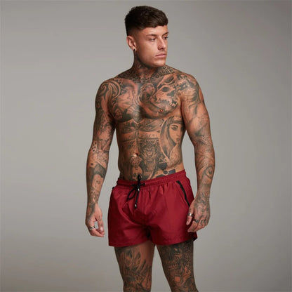 Men’s Quick Dry Swim Trunks with Zipper Pockets and Mesh Liner