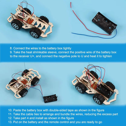 Kids Remote Control Electric Wooden Racing Toys